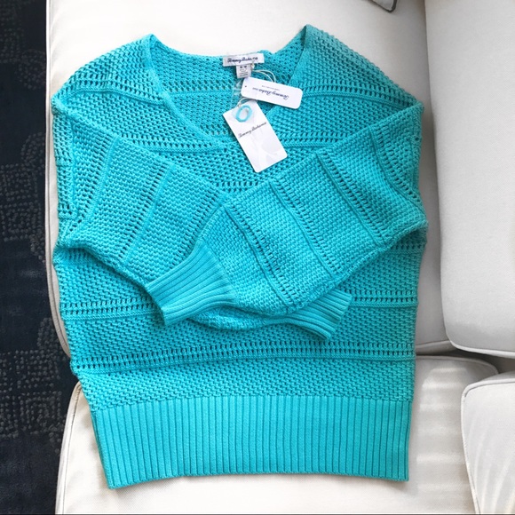 🦋 TOMMY BAHAMA CHANNEL ISLE KNIT SWEATER IN BLUE! - Picture 8 of 13